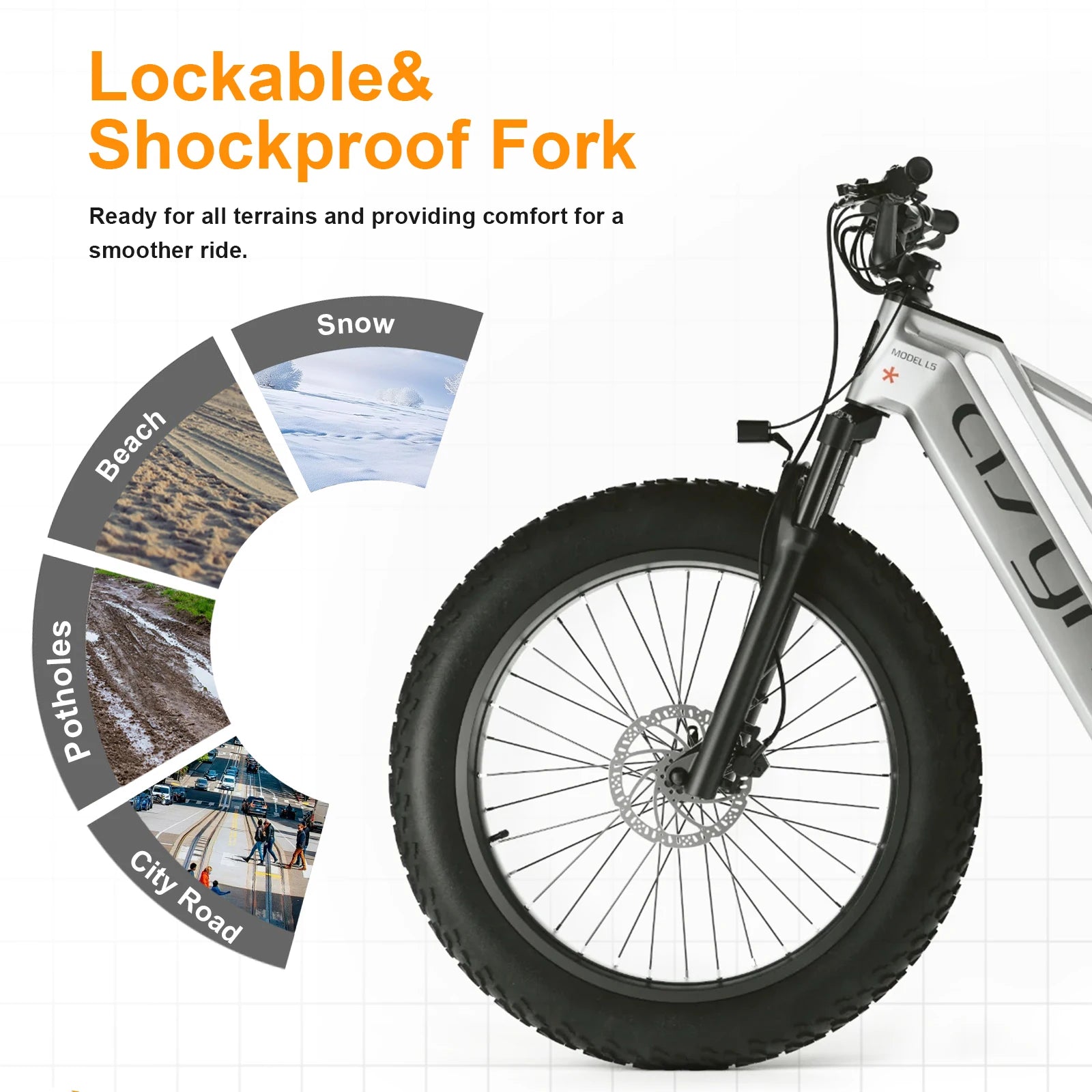 HEZZO Electric Mountain Bike for Adults 28MPH 26'' Fat Tires Ebike 52V 20Ah 750W E City Bike 75 Miles Long Range Electric Bike RISE DEFENSE SYSTEMS.AI PRODUCTS