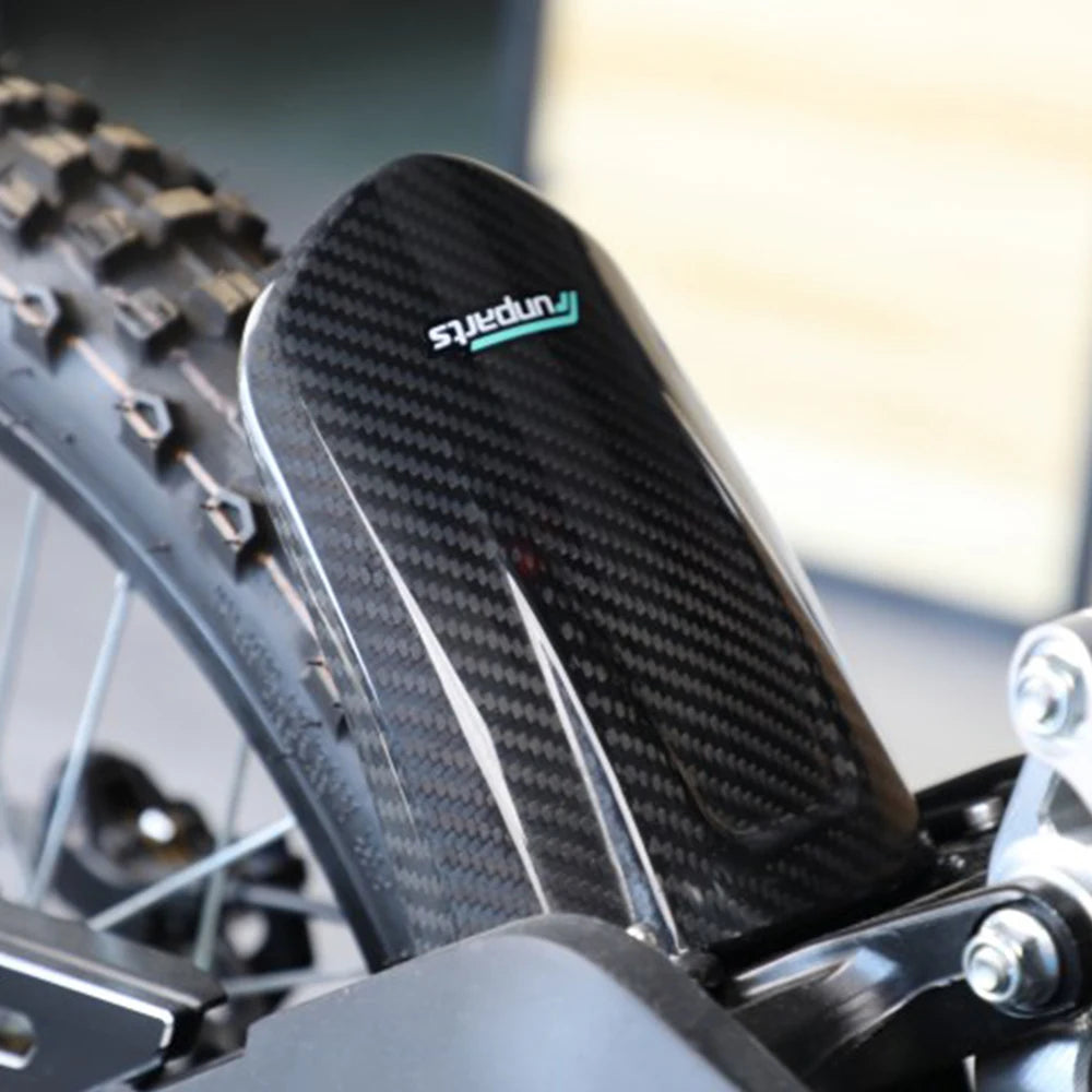 Funparts Carbon Fiber Motorcycle Rear Wheel Fender Mudguards For Surron Sur-Ron Sur Ron Lightbee Light Bee X S L1E RISE DEFENSE SYSTEMS.AI PRODUCTS