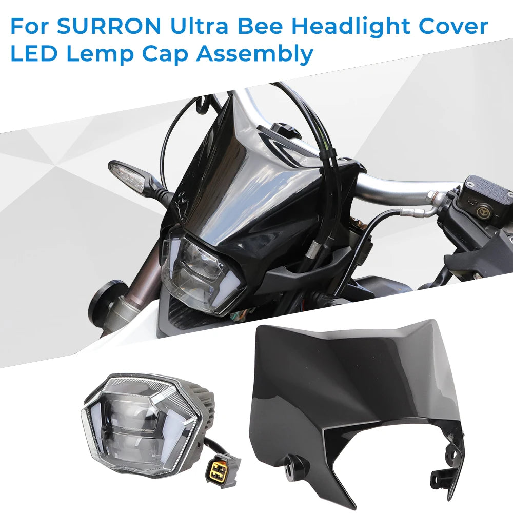 OEM Original Headlight For Surron Ultra Bee Electric Cross-country Bike Front Lamp Light Cover FUll Black UB Headlamp Cover RISE DEFENSE SYSTEMS.AI PRODUCTS