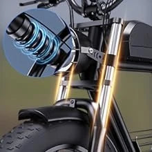 Electric Bike for Adults,1500W 30MPH,Max 75Miles Electric Motorcycle 20" Fat Tire Dirt Bike, 7-Speed E-Bike Dual Shock Absorber RISE DEFENSE SYSTEMS.AI PRODUCTS