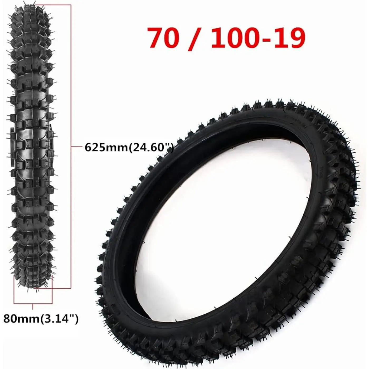 Front Tire Set 70\/100-19 Iatable And Inner Tube For Most Dirt Pit Bikes 50CC Up To 150CC Motocross RISE DEFENSE SYSTEMS.AI PRODUCTS