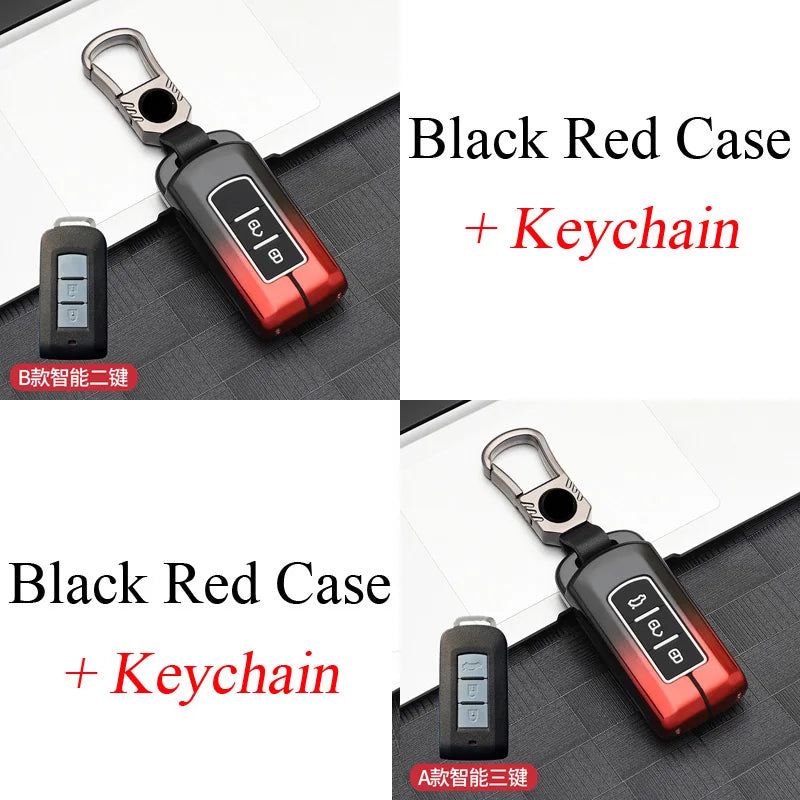 2 3 Button Zinc Alloy + Silicone Car Key Case Cover for Mitsubishi Outlander ASX Fortis Lancer Pajero Sport Eclipse Cross RISE DEFENSE SYSTEMS.AI PRODUCTS
