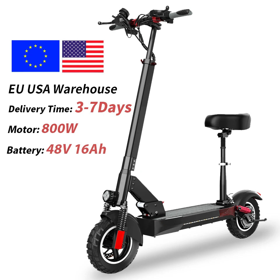 EU USA Warehouse Adult Electric Scooter 48v 13ah 16Ah Escooter Kick Scooter Lightweight Long Range 35-55km Scooters 800w RISE DEFENSE SYSTEMS.AI PRODUCTS