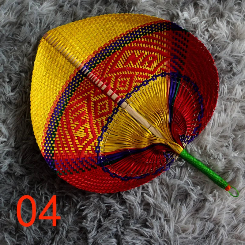 1pc  Woven Bamboo Hand Fans Wedding Favors for Guests Boho Fan Wall Decoration Raffia Folding Hand Fans Abanicos De Mano RISE DEFENSE SYSTEMS.AI PRODUCTS