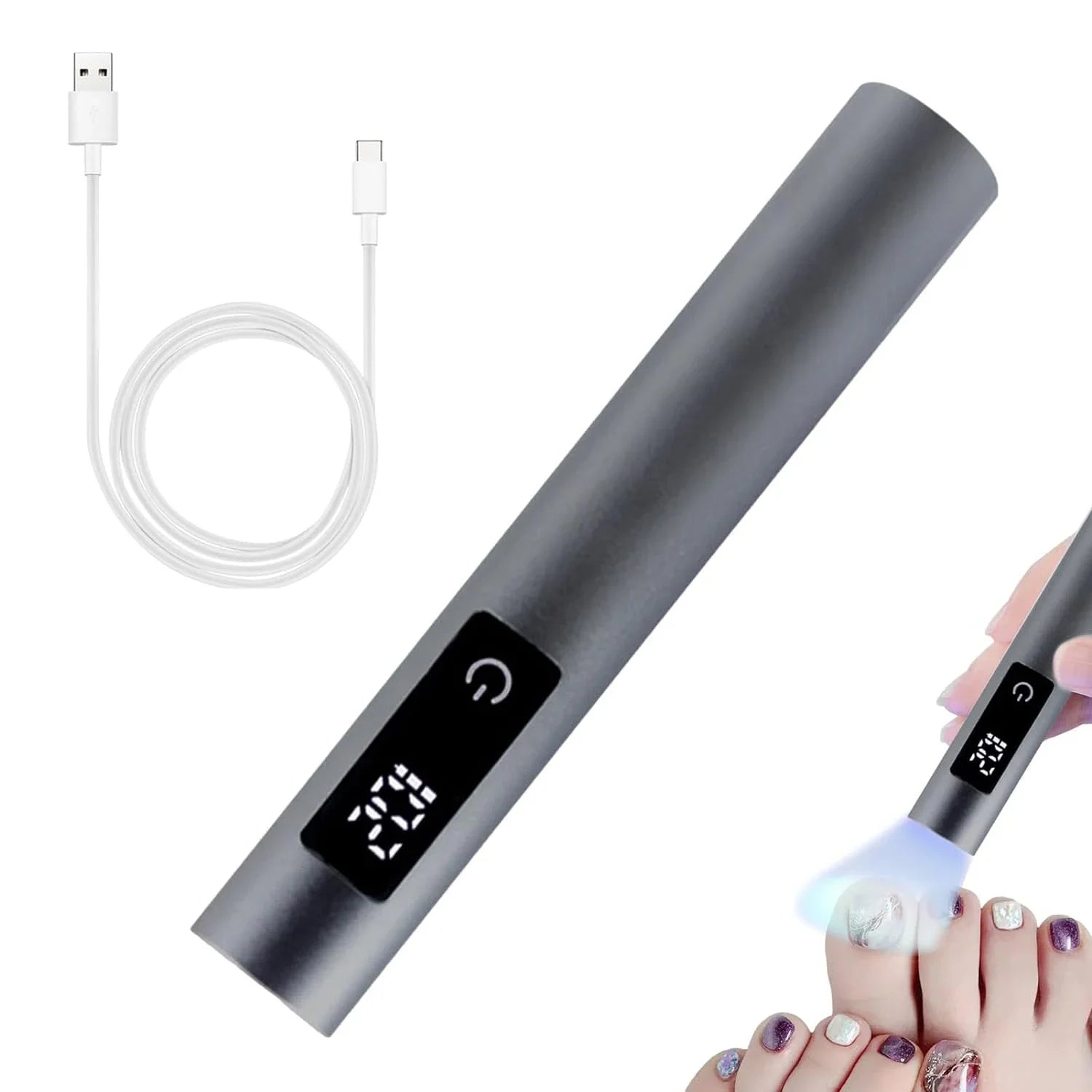 Smart LED Manicure Lamp for Gel Nails Portable Mini Nail Curing Lamp Salon Home DIY Quick Curing Manicure Tool RISE DEFENSE SYSTEMS.AI PRODUCTS