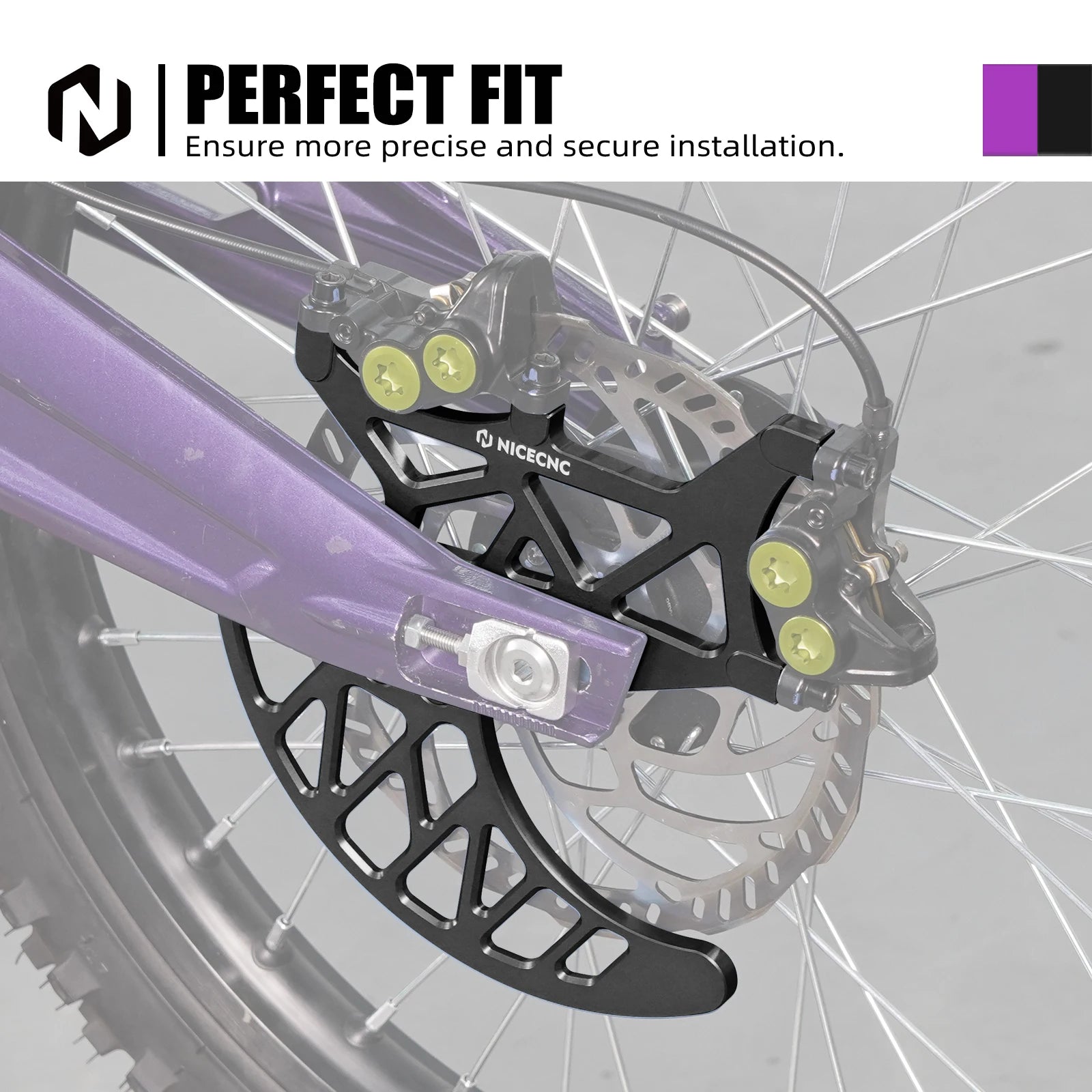 For Sur-Ron Surron Light Bee X S L1E Segway X160 X260 Rear Brake Disc Guard & Rear Brake Caliper Guard Protector Electric Bike RISE DEFENSE SYSTEMS.AI PRODUCTS