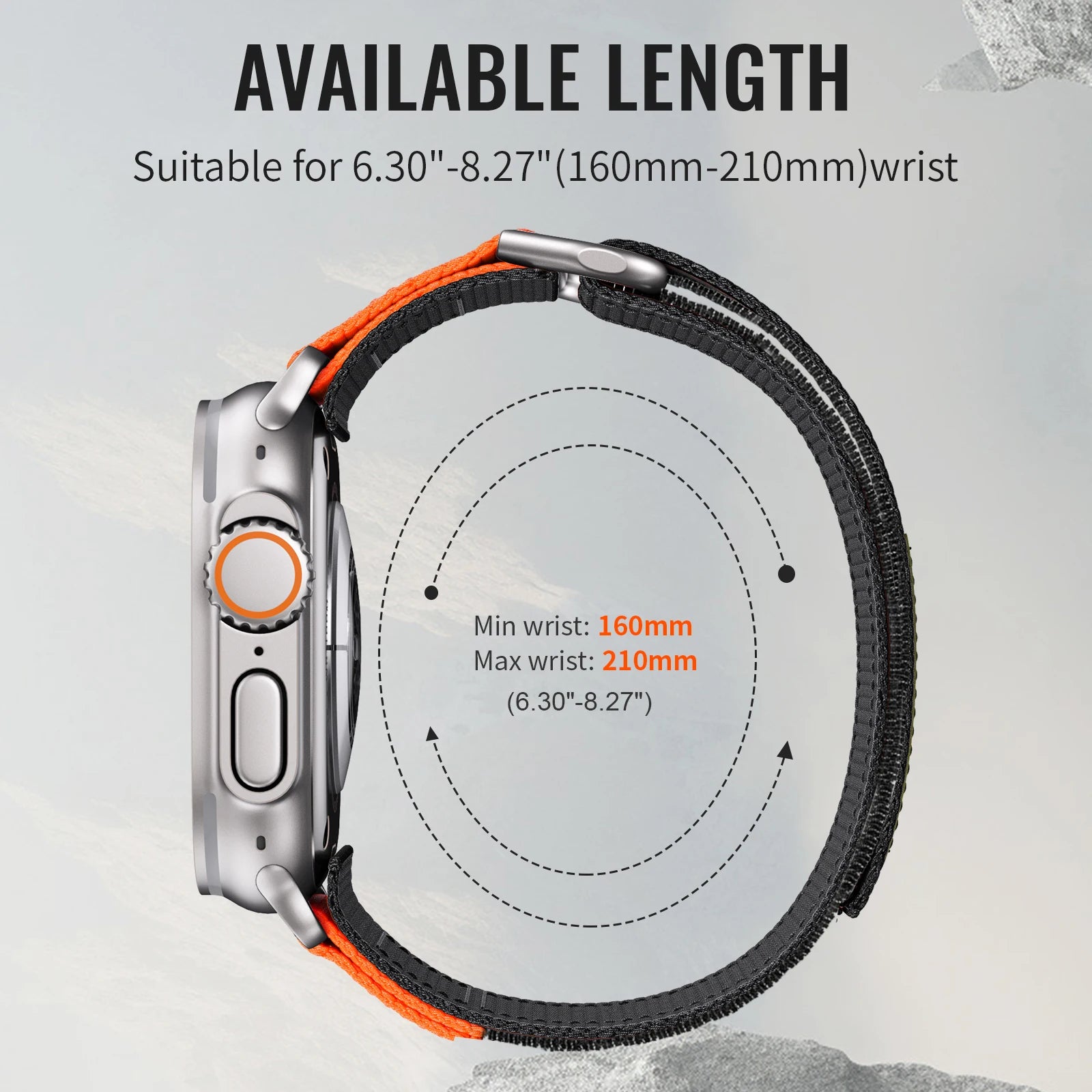 Strap for Apple Watch Band 45mm 44mm Ultra 49mm  42mm 44 45mm Wide Nylon Iwatch Series 9 Se 8 2 Correa Bracelet RISE DEFENSE SYSTEMS.AI PRODUCTS