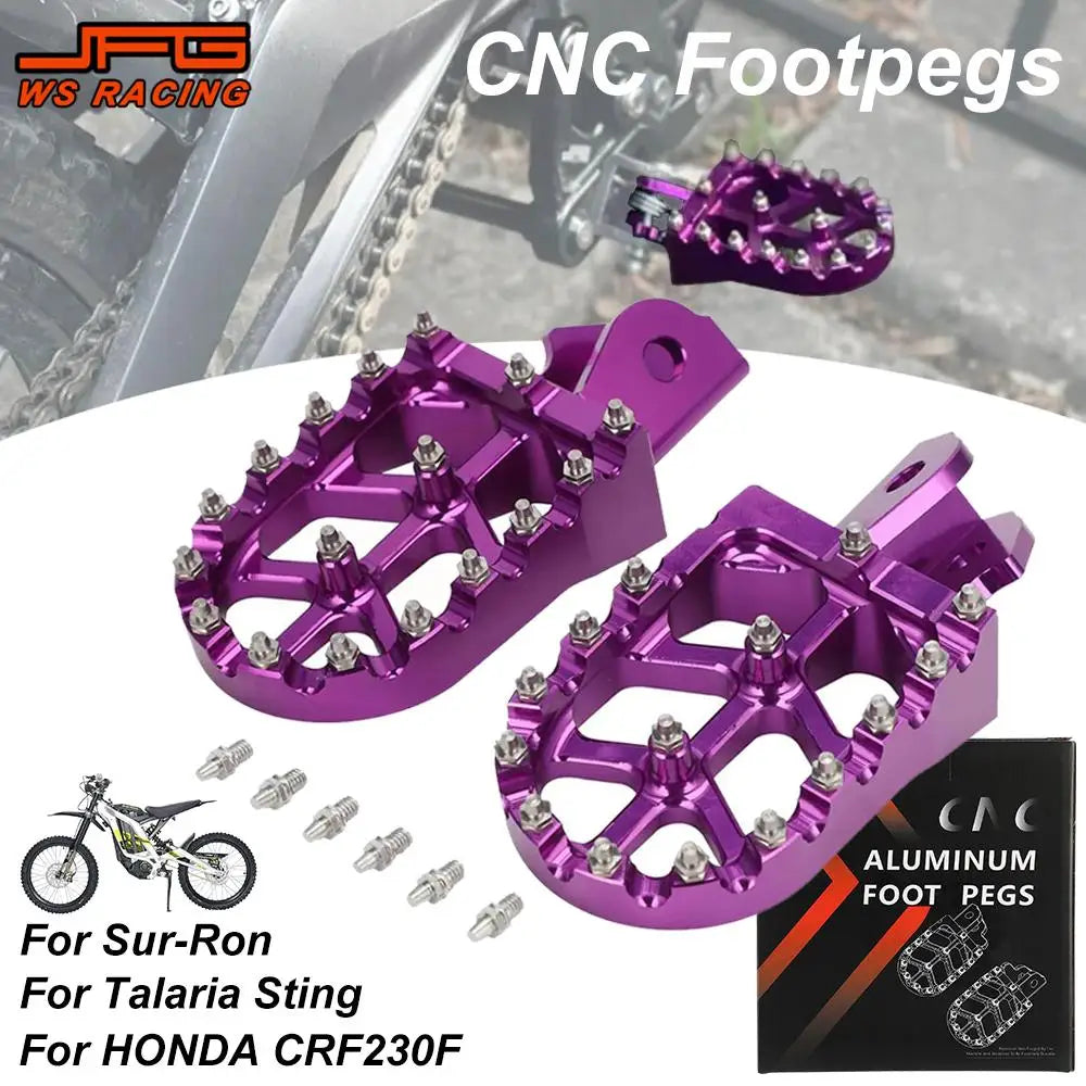 CNC Footpegs Motorcycle Accessories Seat Cover Grips Suspension Linkage Peg For Surron Sur Ron Light bee S X Electric Bike Parts RISE DEFENSE SYSTEMS.AI PRODUCTS