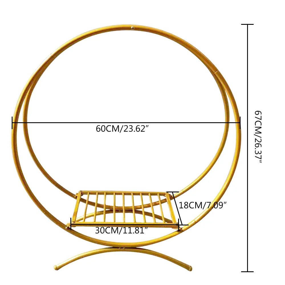 Gold 60cm /80cm Wedding Cake Stand Flower Stand Floral Hoop Wedding Decor Round Metal Wedding Arch Gold Double Hoop Wedding Part RISE DEFENSE SYSTEMS.AI PRODUCTS
