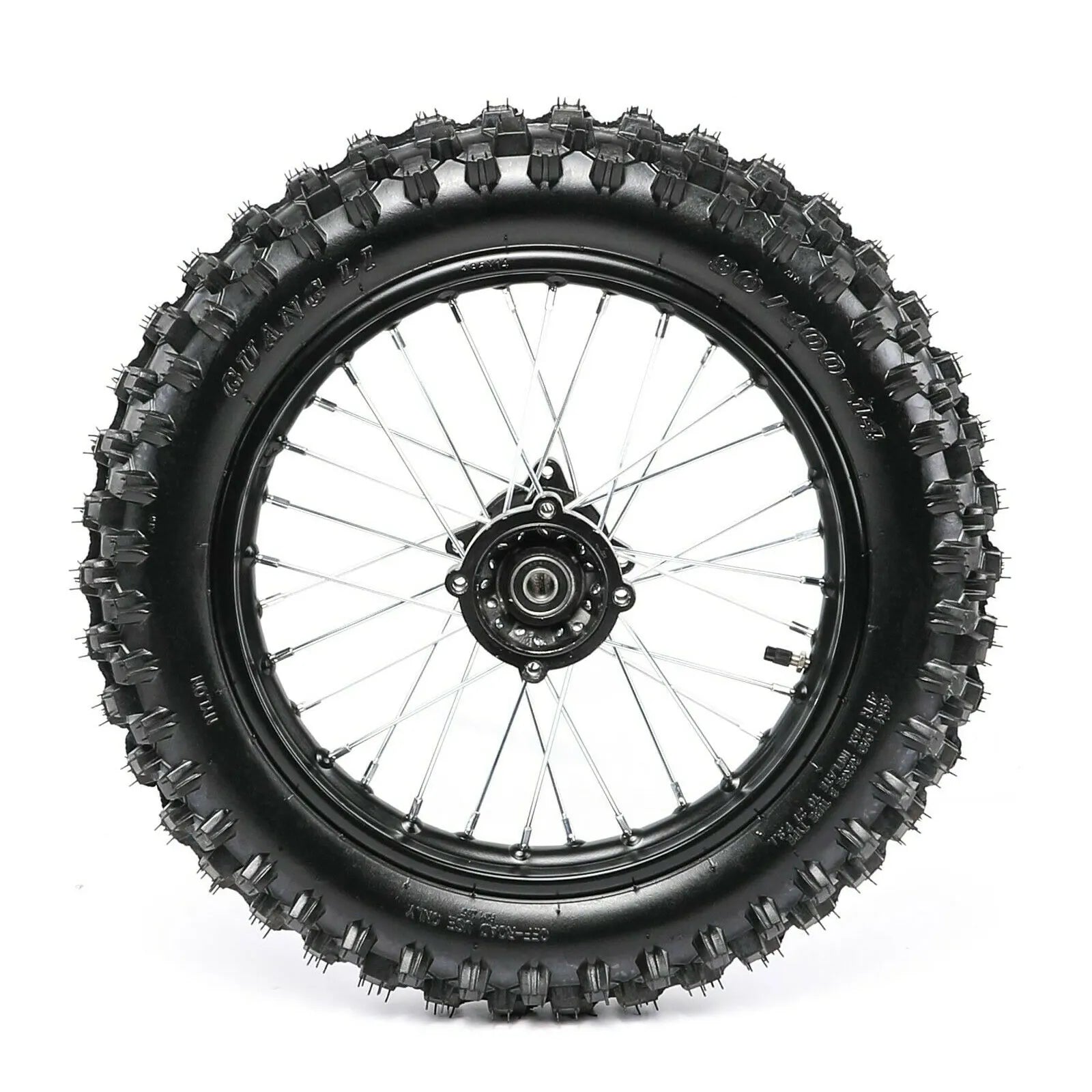 Rear Wheel Rim 14 Inch with 15mm Bearing 90/100-14 Tire Assembly for Dirt Pit Bike 125/140/150/160CC RISE DEFENSE SYSTEMS.AI PRODUCTS