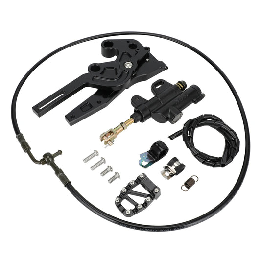 Motorcycle Aluminum Rear Hydraulic Foot Brake Pedal Lever Kit for Surron Sur-Ron Lightbee Light Bee X S Segway X160  X260 RISE DEFENSE SYSTEMS.AI PRODUCTS