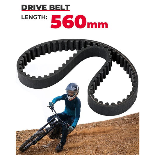Electric Dirt Bike Drive Belt For Surron Light Bee X For Surron X160 X260 Primary Belt 560-8M Rubber Motorcycle Accessories High RISE DEFENSE SYSTEMS.AI PRODUCTS