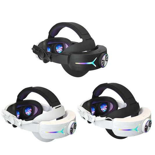 RGB Adjustable VR Head Band LED Backlight VR Lightweight Replacement Strap 8000mAh Rechargeable Comfort for Meta Quest 3 Headset RISE DEFENSE SYSTEMS.AI PRODUCTS