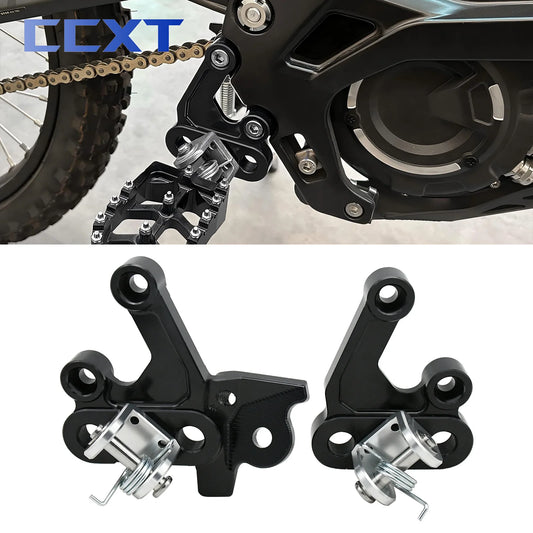 Electric Motorcycle Foot Pegs Rests Pedal Mount Support Bracket Fixing Bracket For Surron Light Bee X & S For Segway X160 X260 RISE DEFENSE SYSTEMS.AI PRODUCTS