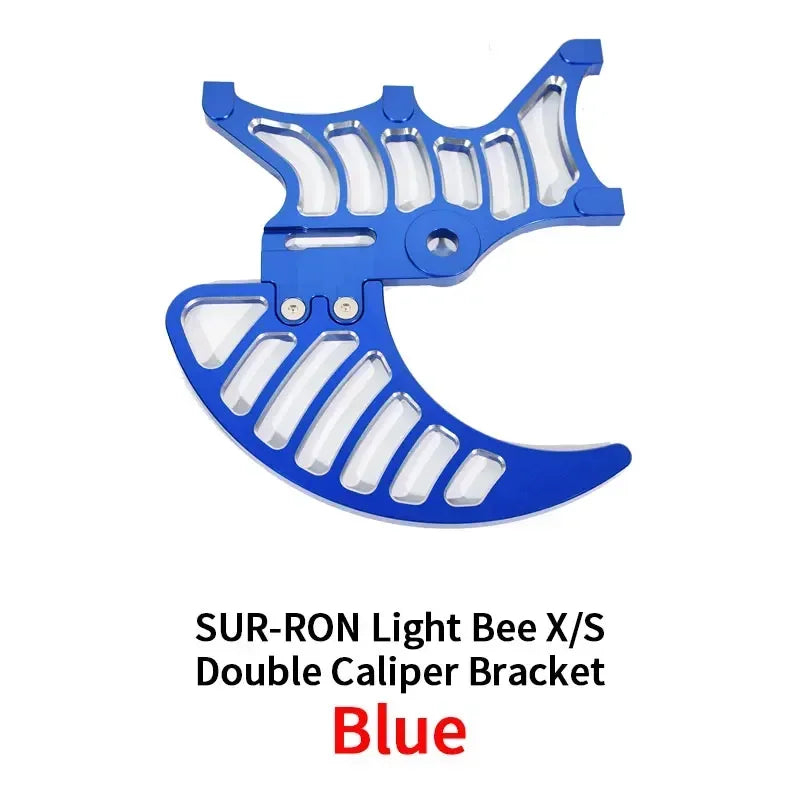 For SURRON Light Bee X Segway X160 X260 Talaria Sting Dual Caliper Mount Shark Fin Disk Disc GuardAlloy Off-road Parts SUR-RON RISE DEFENSE SYSTEMS.AI PRODUCTS