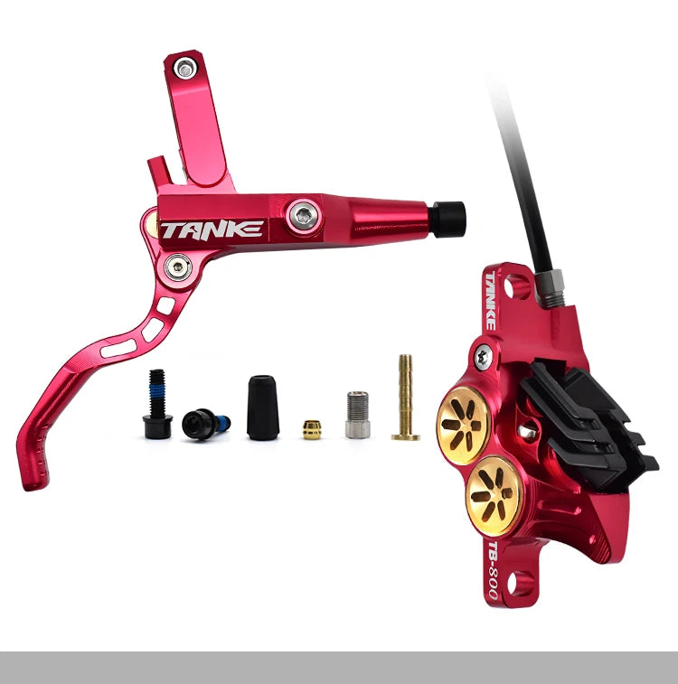 TANKE MTB 4 Piston Hydraulic Disc Brake 900/1700mm  4 Piston Resin Brake Pads Oil Pressure AM DH Road MTB Ultralight Disc Brake RISE DEFENSE SYSTEMS.AI PRODUCTS