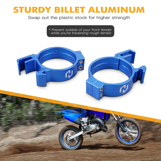 NICECNC Dirt Bike Front Fender Retainer For Yamaha YZ85 YZ 85 2002-2018 2017 YZ80 YZ 80 1993-2001 Motocross Mudguard Stablelizer RISE DEFENSE SYSTEMS.AI PRODUCTS