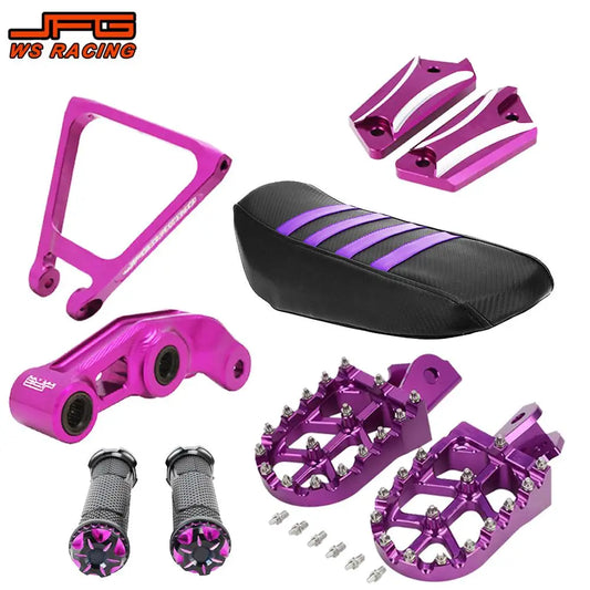 CNC Footpegs Motorcycle Accessories Seat Cover Grips Suspension Linkage Peg For Surron Sur Ron Light bee S X Electric Bike Parts RISE DEFENSE SYSTEMS.AI PRODUCTS