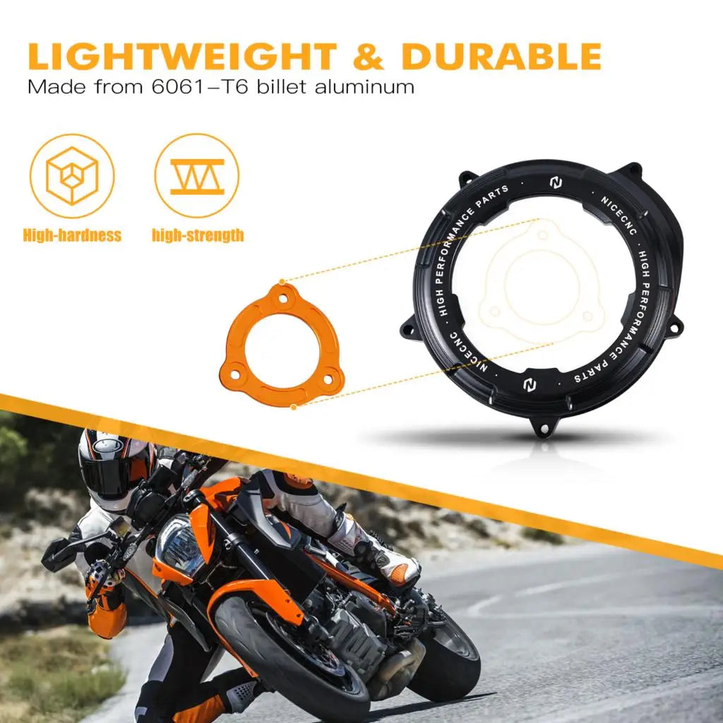 For KTM 1290 Super Duke R GT 2014-2023 1290 Super Adventure R/S/T 2017-2023 Motorcycle Clear Engine Clutch Cover Pretector RISE DEFENSE SYSTEMS.AI PRODUCTS