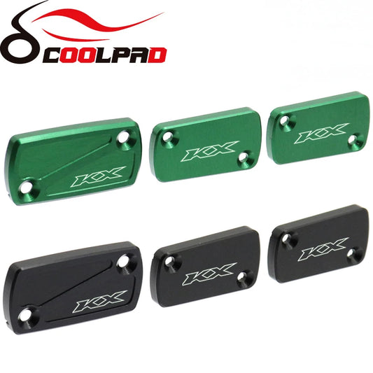 3PCS For KAWASAKI KX250 KX450 Front Rear Brake Fluid Reservoir Cover 2019-2023 KX 250 450 Motorcycle Oil Fluid Cover Accessories RISE DEFENSE SYSTEMS.AI PRODUCTS