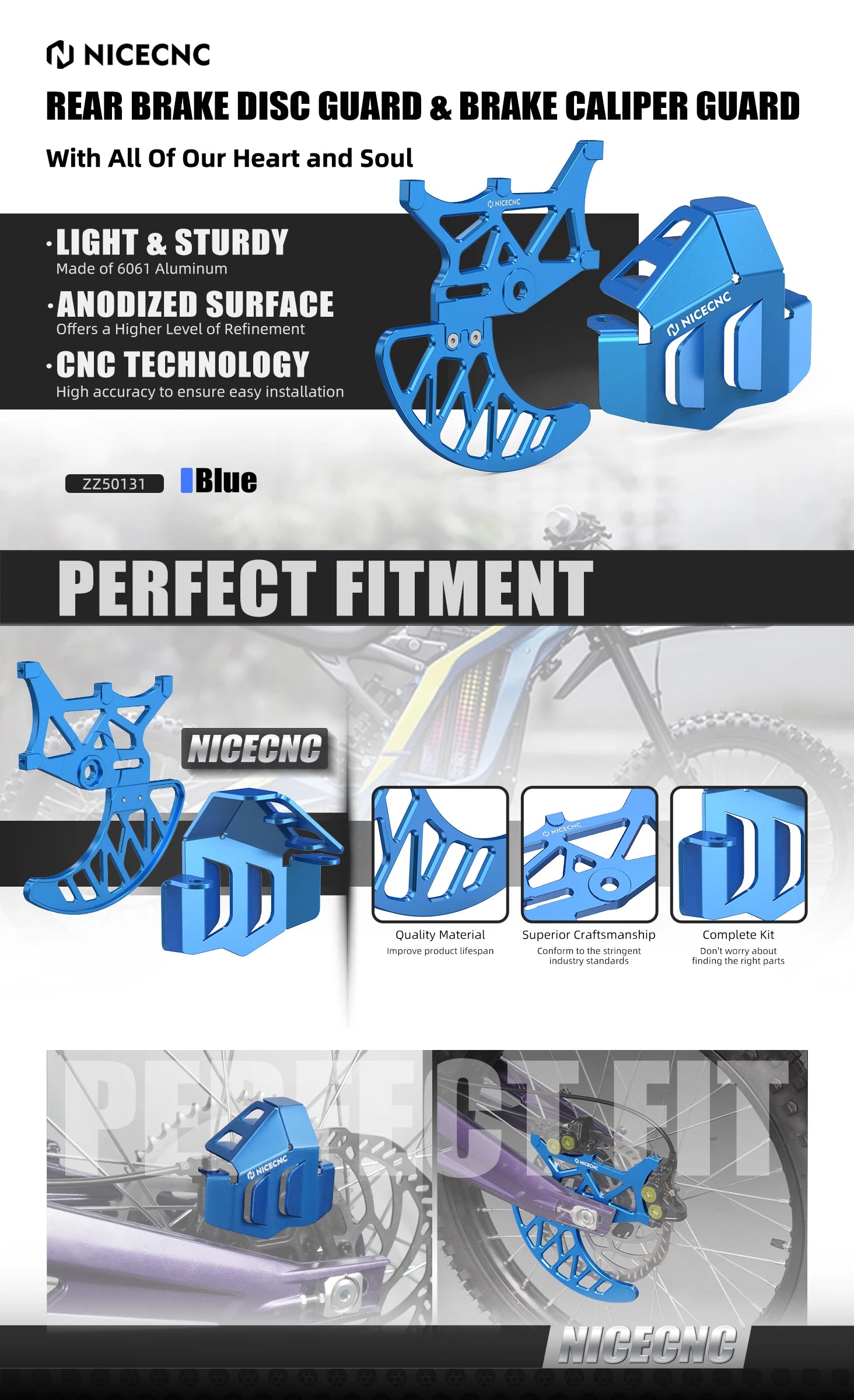 For Sur-Ron Surron Light Bee X S L1E Segway X160 X260 Rear Brake Disc Guard & Rear Brake Caliper Guard Protector Electric Bike RISE DEFENSE SYSTEMS.AI PRODUCTS