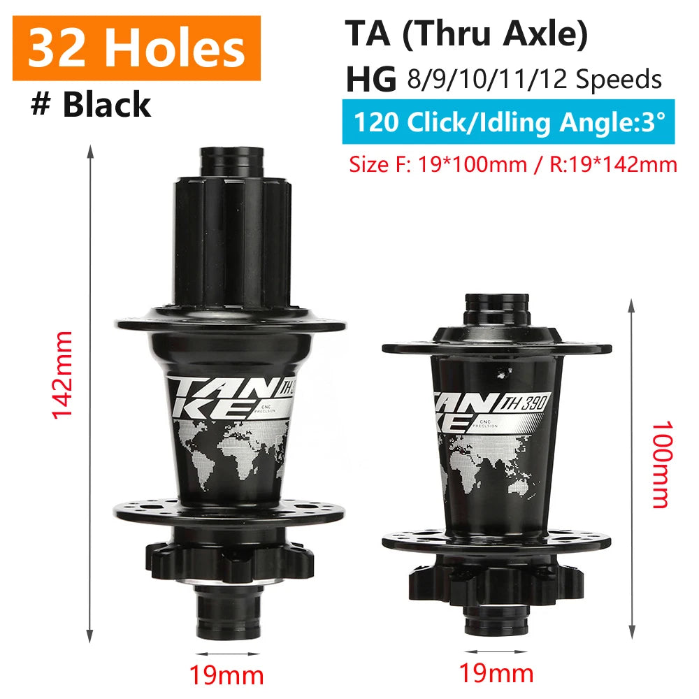 TANKE 120 Click Hub 6 Bearing MTB Mountain Bike Hub Front Rear Thru HG 28 32 36 Holes Disc Brake Bicycle Hubs 8 9 10 11 12 Speed RISE DEFENSE SYSTEMS.AI PRODUCTS
