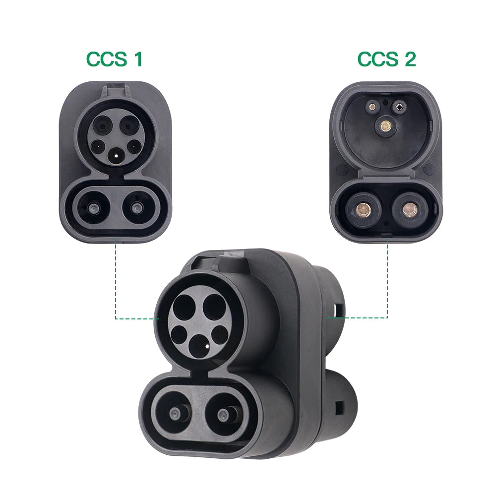 Chiefleed CCS1 to CCS2 EV DC 1000V 250A CCS1 To CCS2 Plug Charging Connectors Adaptor EVCharger Connector AdapterCar Accessories RISE DEFENSE SYSTEMS.AI PRODUCTS