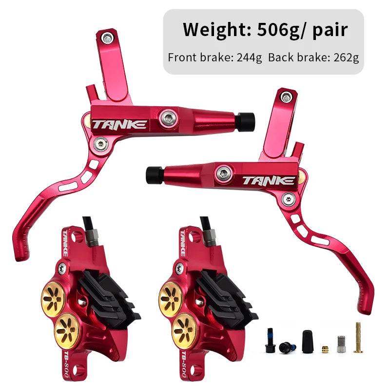 TANKE MTB 4 Piston Hydraulic Disc Brake 900/1700mm  4 Piston Resin Brake Pads Oil Pressure AM DH Road MTB Ultralight Disc Brake RISE DEFENSE SYSTEMS.AI PRODUCTS