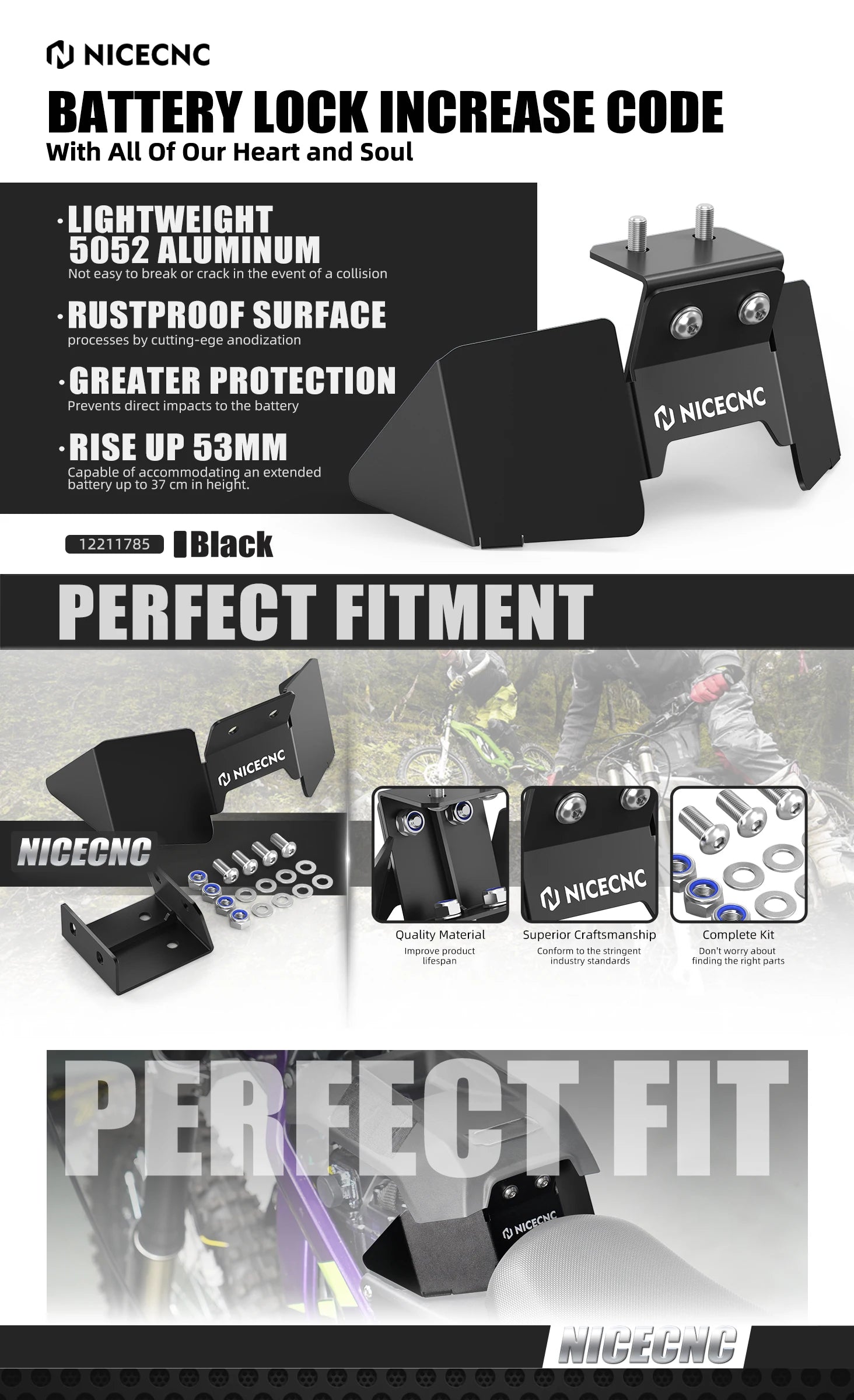 53MM Rise Battery Lock Increase Code For SUR-RON Surron light bee X light bee S light bee 1E Segway X160 X260 Electric Dirt Bike RISE DEFENSE SYSTEMS.AI PRODUCTS