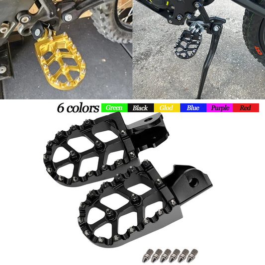 For Surron Ultra Bee Sur-ron UB Wide Footpegs Foot Pegs Rests Electric Dirt Bike Pedals Aluminium Alloy MX Surron Ultrabee Parts RISE DEFENSE SYSTEMS.AI PRODUCTS