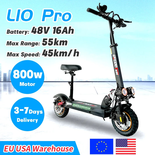 EU USA Warehouse Adult Electric Scooter 48v 13ah 16Ah Escooter Kick Scooter Lightweight Long Range 35-55km Scooters 800w RISE DEFENSE SYSTEMS.AI PRODUCTS