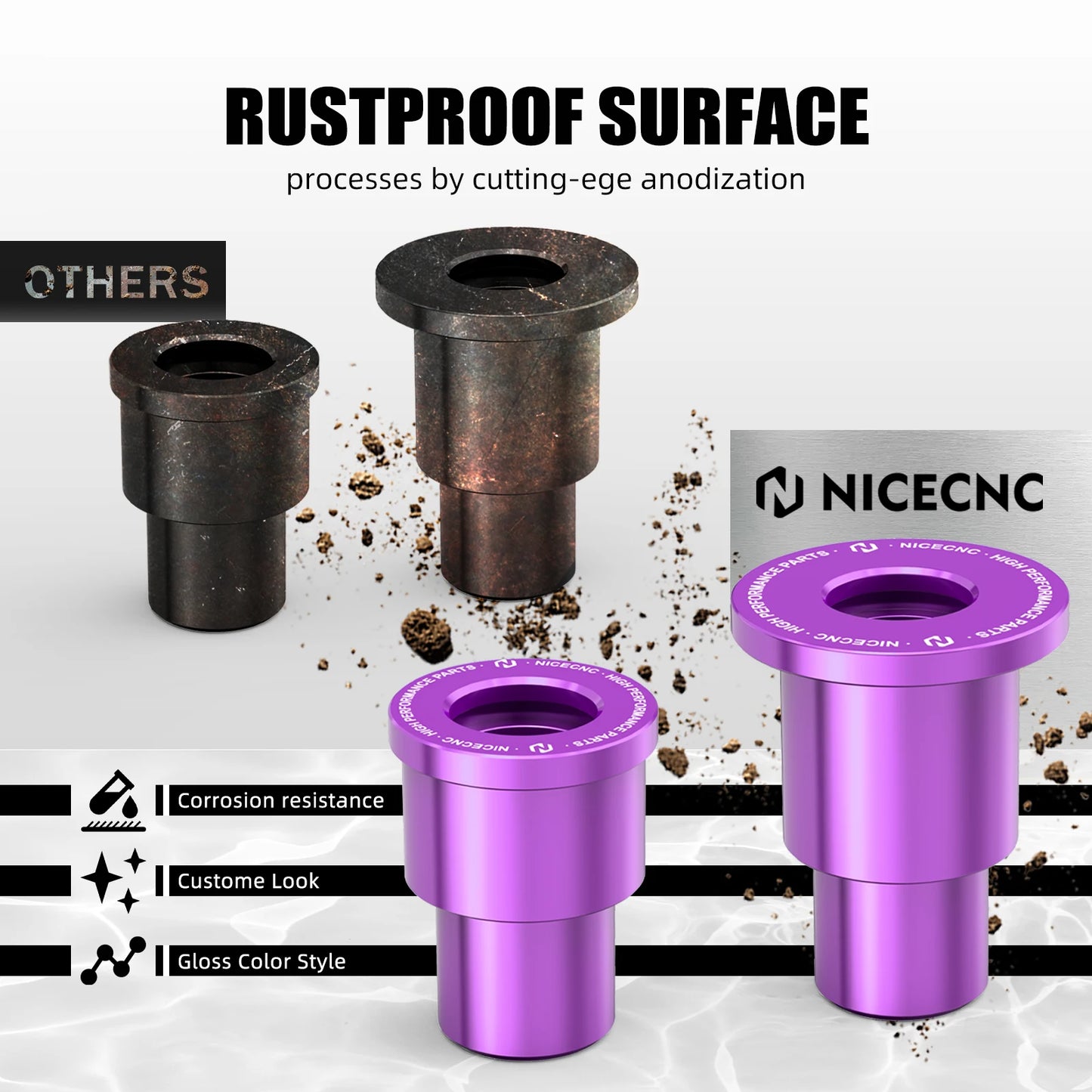 NICECNC For Surron Light Bee X S L1E Segway X160 X260 Surron Electric Dirt Bike Front Rear Wheel Spacers Hub Collar Kit Aluminum RISE DEFENSE SYSTEMS.AI PRODUCTS