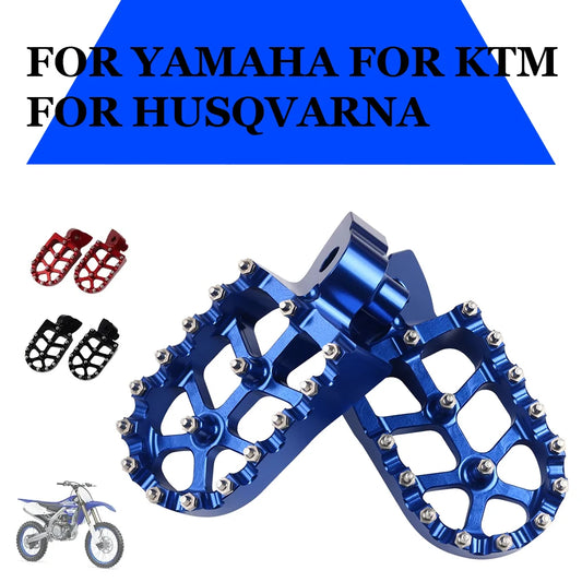 Motorcycle CNC Foot Pegs Footpeg Pedals FootRest For YAMAHA YZ 65 85 125 250 125X 250X 250FX 450FX WR 250F 450F YZF WRF 250 450 RISE DEFENSE SYSTEMS.AI PRODUCTS