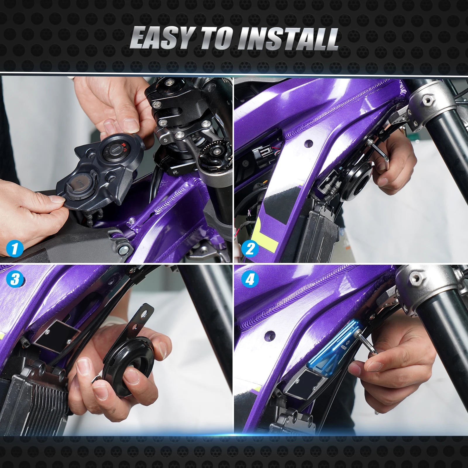 For 2023 2024 Surron light bee X Aluminum Horn Cover Gap Cover light bee S light bee L1E Segway X160 X260 Electric Dirt Bike RISE DEFENSE SYSTEMS.AI PRODUCTS