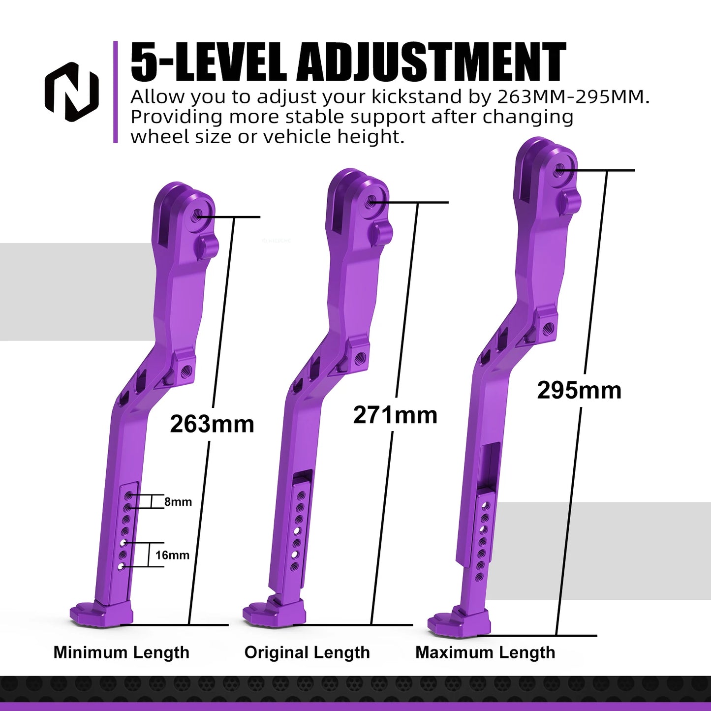 NICECNC For Surron Light Bee X S Electric Bike Footpeg Peg Bracket Package Footrest Pedal Support Brace Foot Side Kick Stand Kit RISE DEFENSE SYSTEMS.AI PRODUCTS