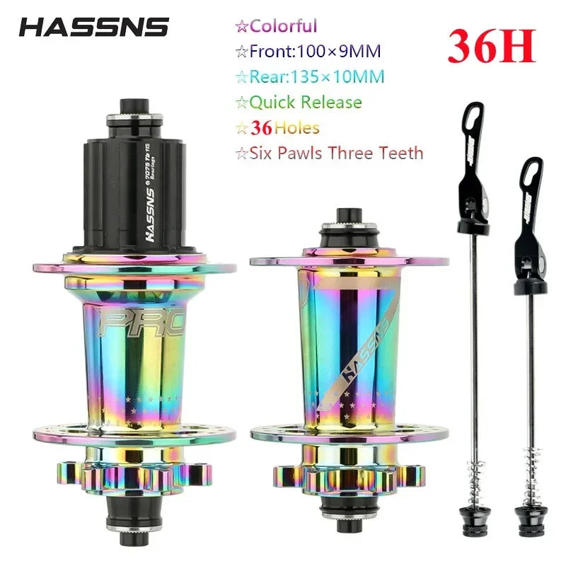 HASSNS Cube Pro 7 Cube Arc 32 36 Hole MTB Bearing Bike Rear Hub Quick Release 32H 36H Four Palin 7 8 9 10 11 12 Speed 6 Pawl Hub RISE DEFENSE SYSTEMS.AI PRODUCTS
