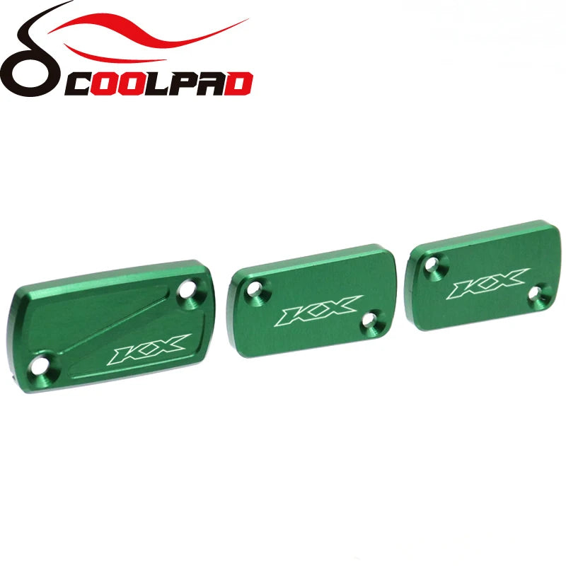 3PCS For KAWASAKI KX250 KX450 Front Rear Brake Fluid Reservoir Cover 2019-2023 KX 250 450 Motorcycle Oil Fluid Cover Accessories RISE DEFENSE SYSTEMS.AI PRODUCTS