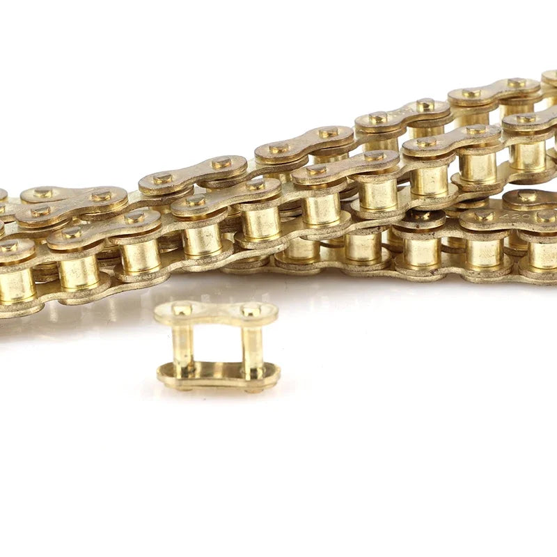Motorcycle 420 Chains 76/108/126/140 Links Drive Chain Link For 50cc 70cc 90cc 110cc 125cc Pit Dirt Bike Scooter ATV Buggy Quad RISE DEFENSE SYSTEMS.AI PRODUCTS