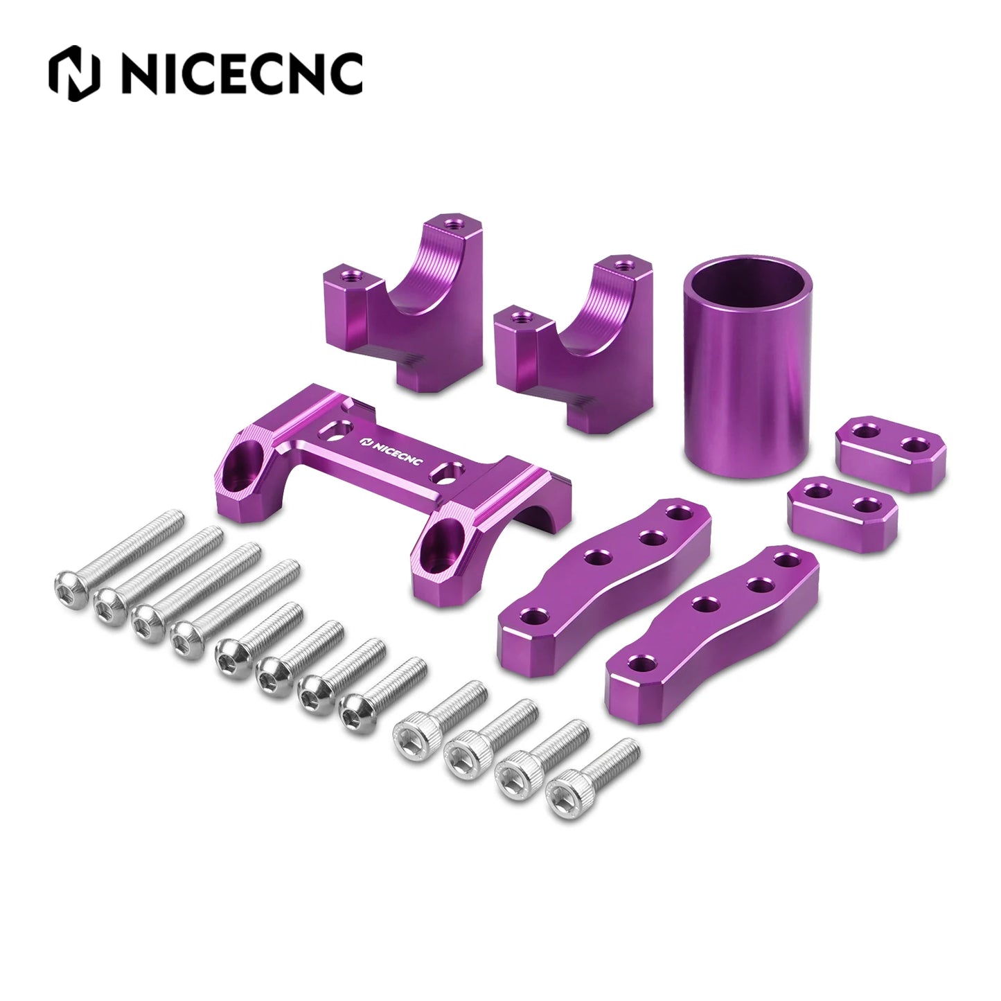 NICECNC For 2024 Surron Light Bee X S L1E Electric Dirt Bike Front Handlebar Bar Riser Mount Bracket Fork Suspension Core Kit RISE DEFENSE SYSTEMS.AI PRODUCTS