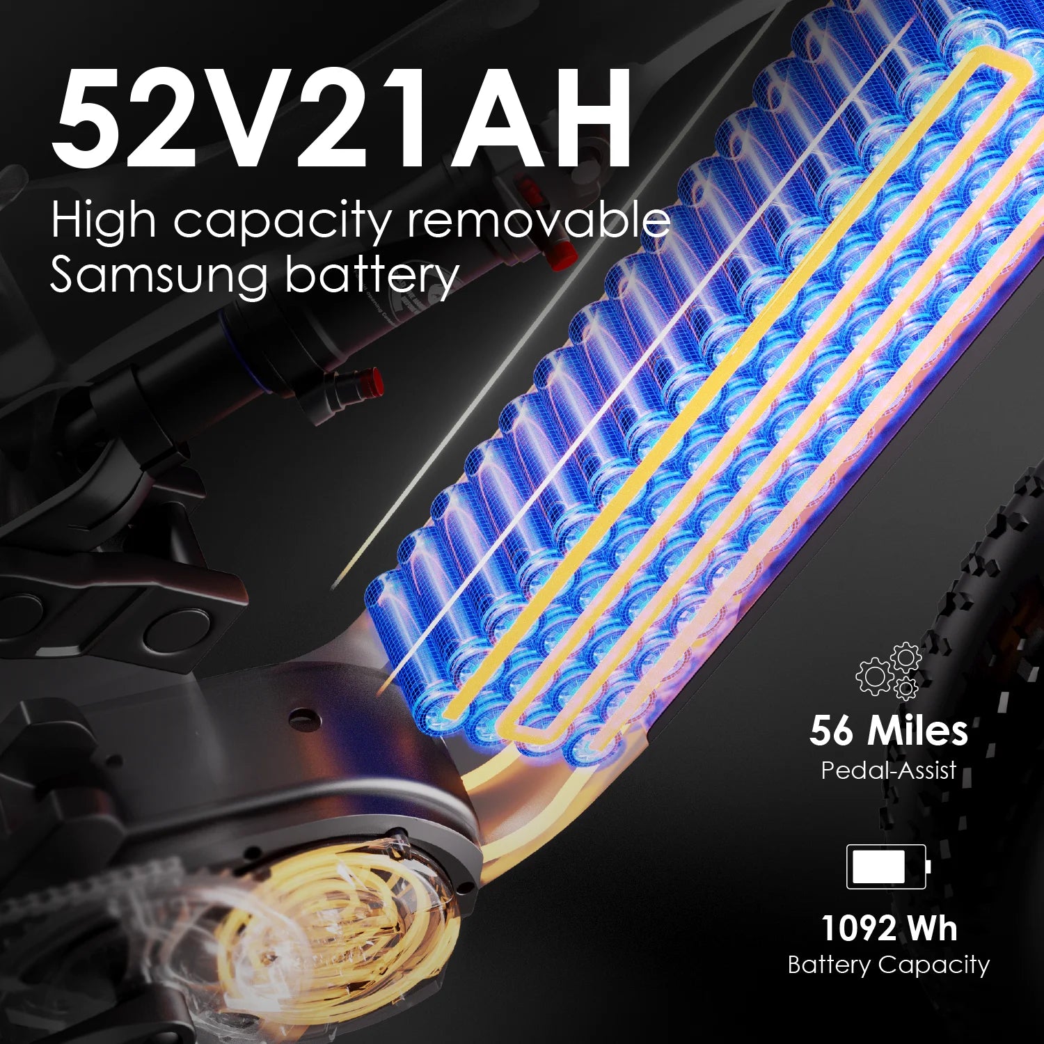 HEZZO Ebike K9 Carbon Fiber Electric Bike 52V 1000W Bafang M620 Middrive Electric Bicycle 21Ah LG 50Kmp 26X4.5