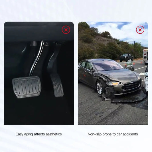 For Tesla Model 3 Model Y 2017 to 2023 Foot Pedal Fuel Brake Pedal Rest Pedal Pads For Tesla Car Accessories RISE DEFENSE SYSTEMS.AI PRODUCTS