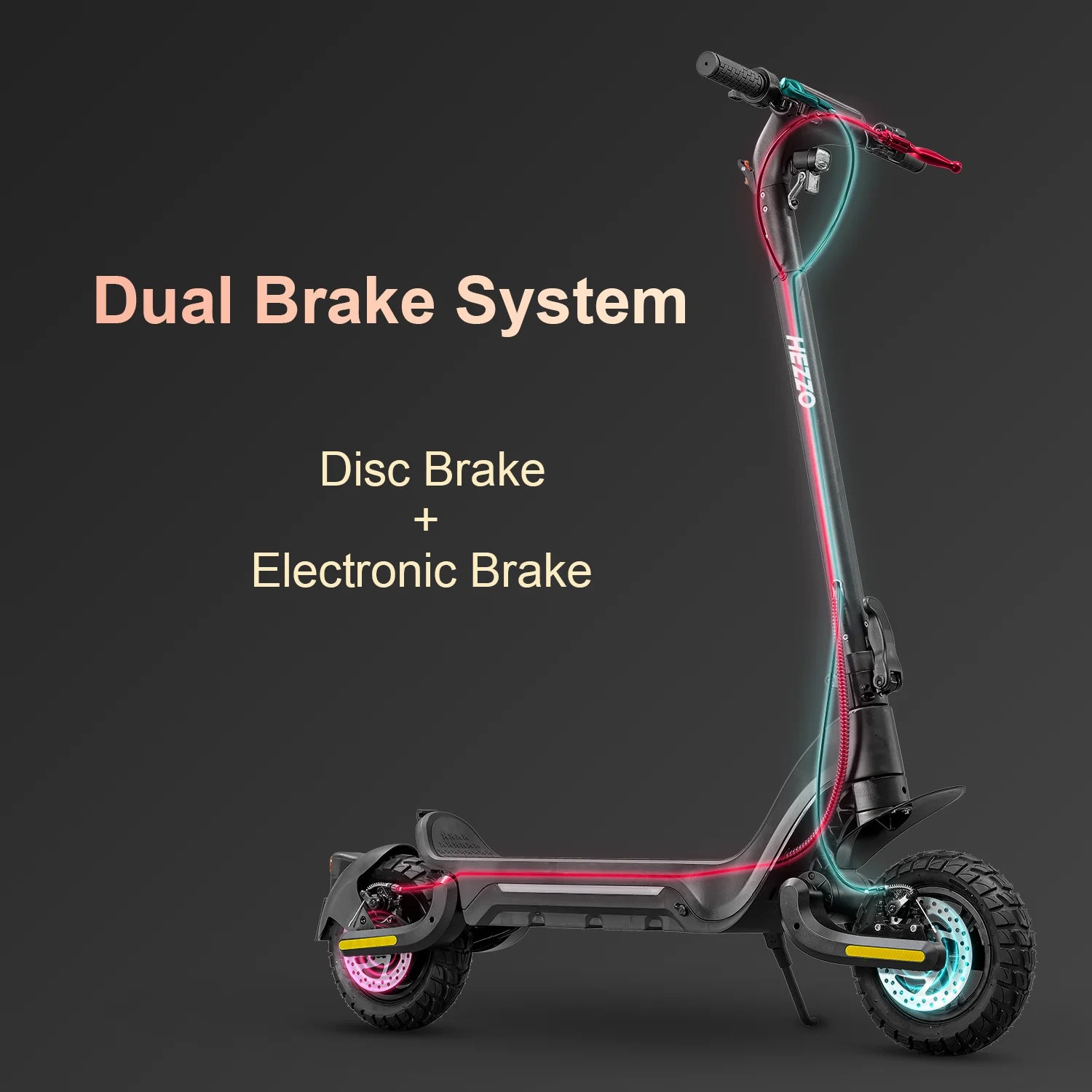 HEZZO F5 Meicang 48V 1600W 18Ah electric scooter city off-road strong dual motor scooter disc brake 28Mph 37Miles RISE DEFENSE SYSTEMS.AI PRODUCTS