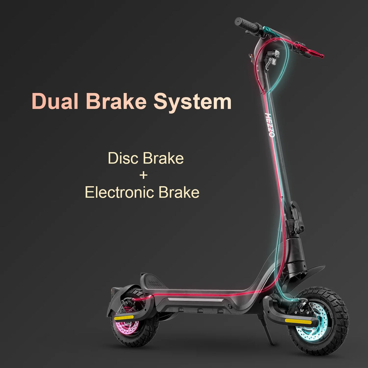 HEZZO F5 Meicang 48V 1600W 18Ah electric scooter city off-road strong dual motor scooter disc brake 28Mph 37Miles RISE DEFENSE SYSTEMS.AI PRODUCTS