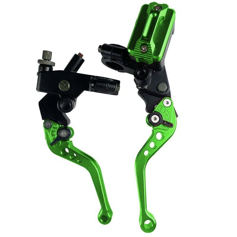 CNC One Pair 7/8" 22mm Universal Motorcycle Brake Master Cylinder Lever Cable Clutch Reservoir For Scooter Sport Dirt Bike RISE DEFENSE SYSTEMS.AI PRODUCTS