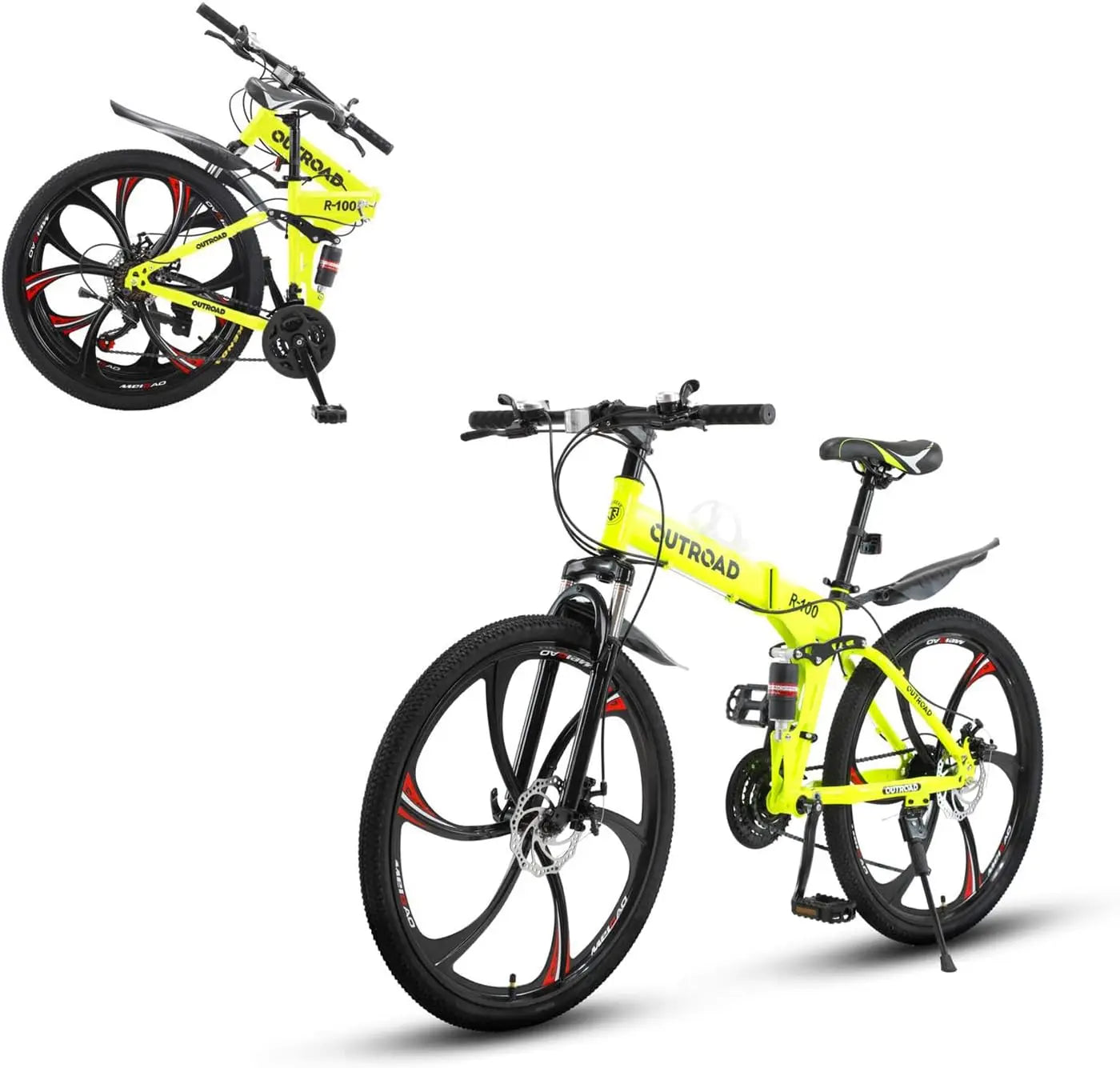 Folding Mountain Bike, 21-Speed High Carbon Steel, Adult, 26-inch Durable Tires RISE DEFENSE SYSTEMS.AI PRODUCTS