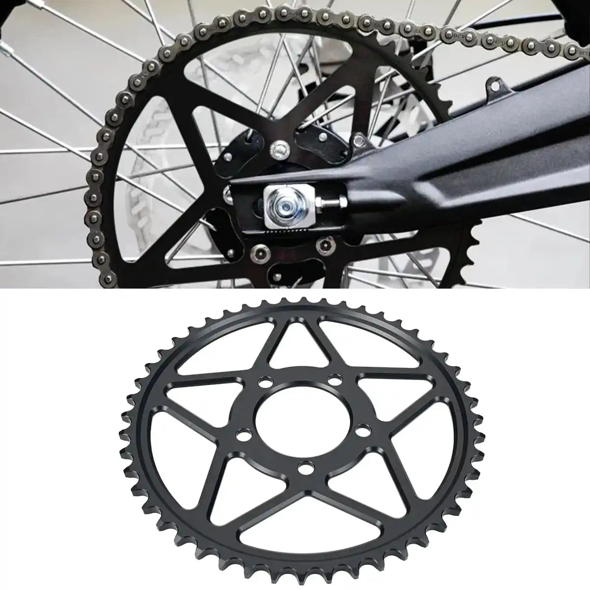 Anodized Billet 48T Racing Sprocket For Sur Ron Segway X160 X260 48 Tooth Rear Sprocket RISE DEFENSE SYSTEMS.AI PRODUCTS