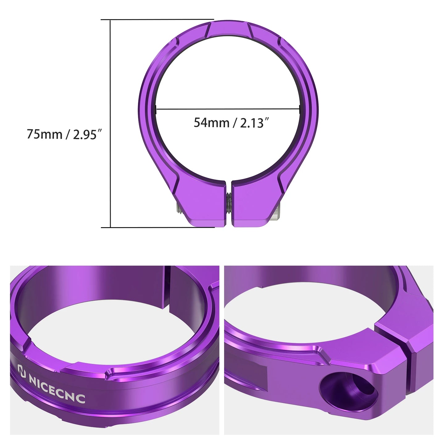 NICECNC For Surron Light Bee X S L1E Segway X160 X260 Electric Dirt Bike Reinforced Head Tube Frame Brace Aluminum Frame Clamp RISE DEFENSE SYSTEMS.AI PRODUCTS
