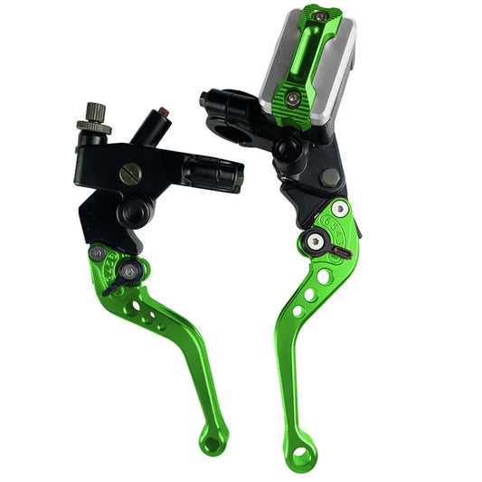 CNC One Pair 7/8" 22mm Universal Motorcycle Brake Master Cylinder Lever Cable Clutch Reservoir For Scooter Sport Dirt Bike RISE DEFENSE SYSTEMS.AI PRODUCTS