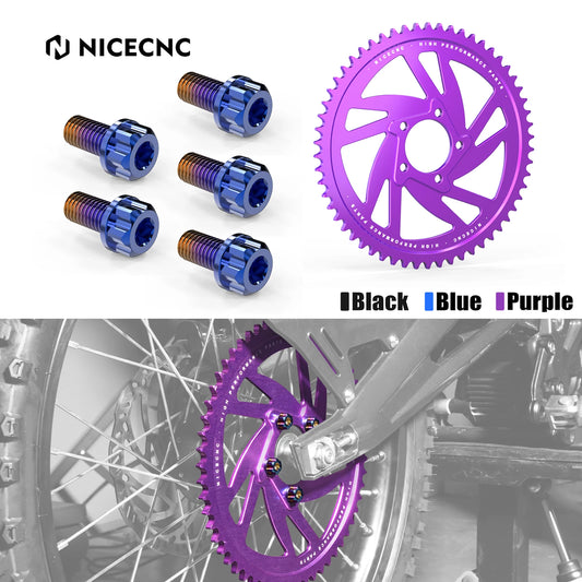 For Surron Light Bee X 58T Rear Sprocket & Rear Sprocket Bolts Screws Titanium For Sur-Ron Light Bee X S L1E Segway X160 X260