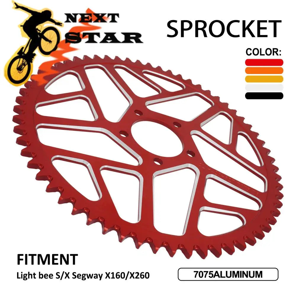 62T Chain Sprocket For Sur-Ron Surron Light Bee S X For Talaria Sting For Segway X160 X260 7075 Aluminum Alloy Motorcycle RISE DEFENSE SYSTEMS.AI PRODUCTS
